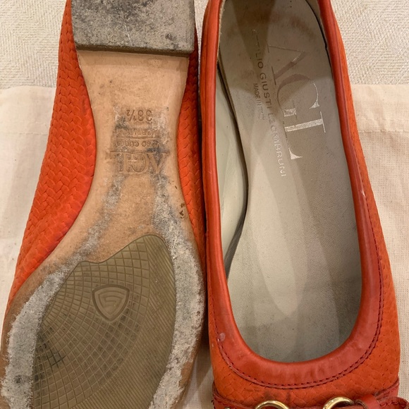 AGL Cap Toe Ballet Flat - Orange/Burnt Siena - 8.5 - Picture 4 of 5